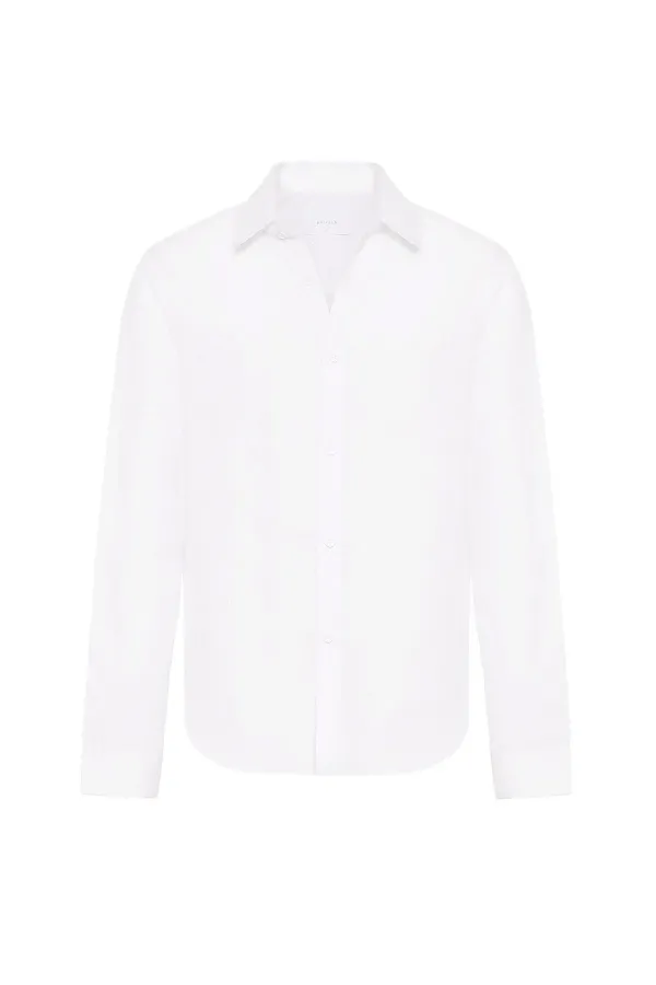 Chemise homme Antioch blanche coupe décontractée en tissu modal