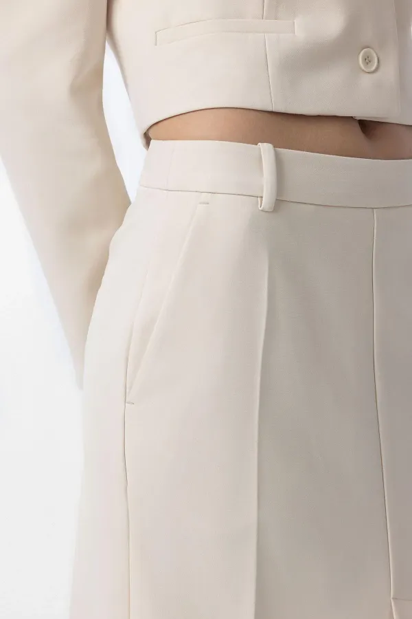 Jupe crayon fendue Antioch Off-White pour femme