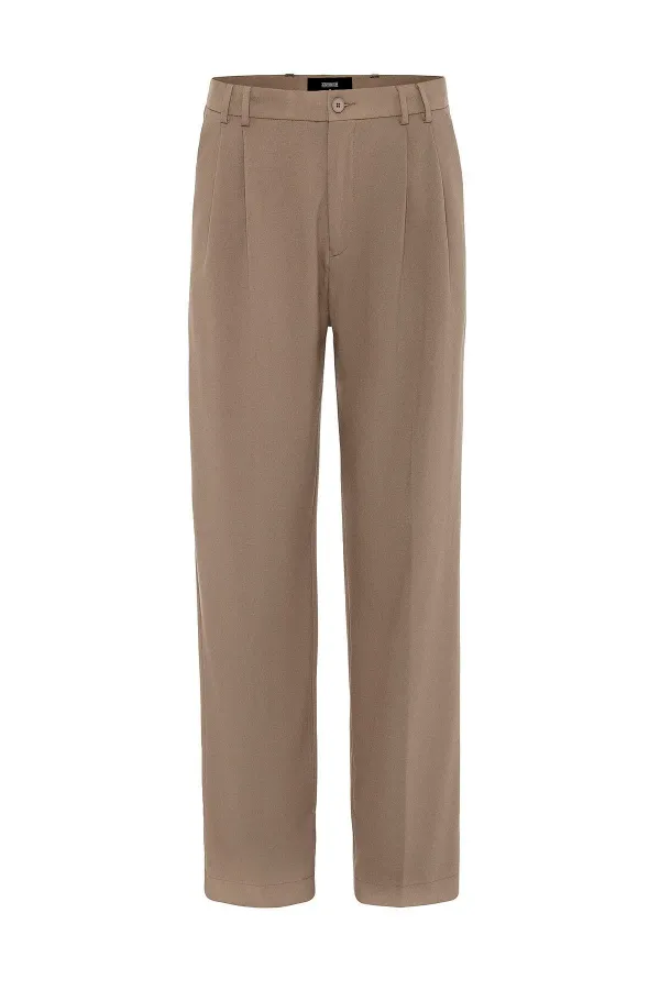 Antioch Mink Double Pleated Baggy Fit Men's Trousers
