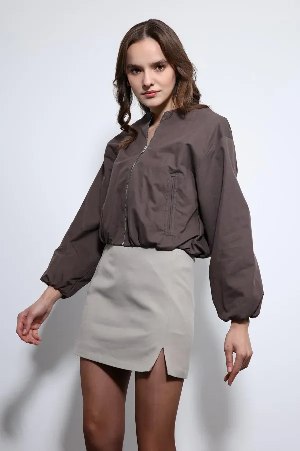 Veste bomber Antioch Bitter Coffee Crop pour femme
