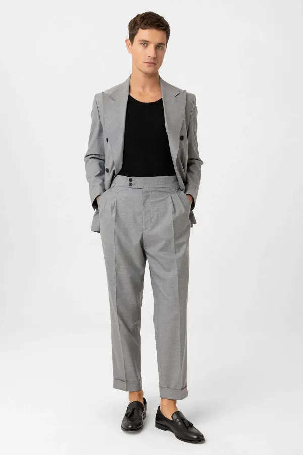 Costume homme Antioch gris croisé coupe italienne