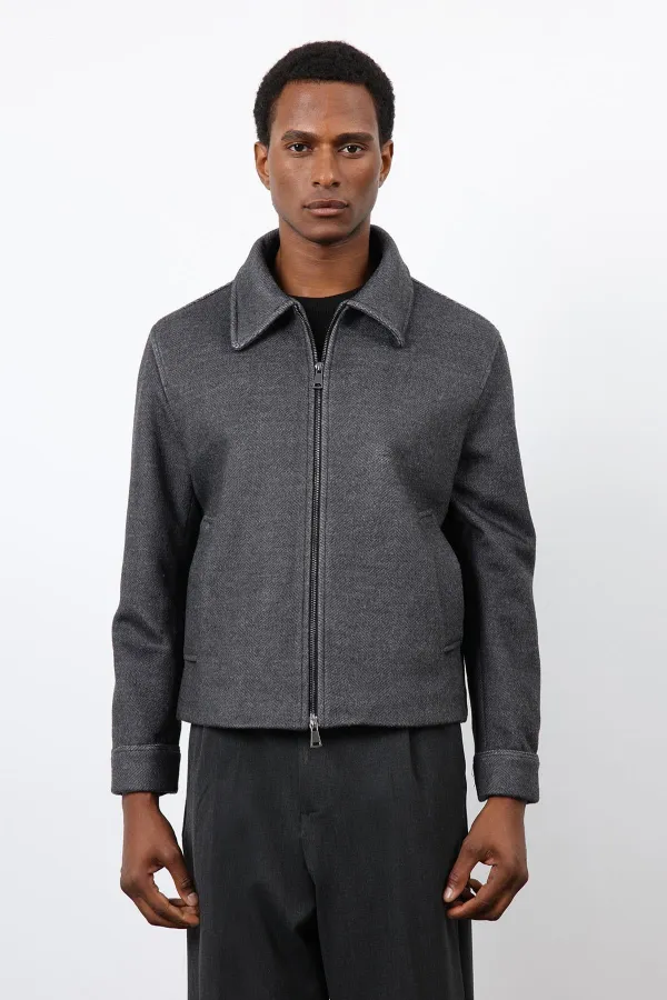 Antioch Anthracite Wool Blend Men's Jacket