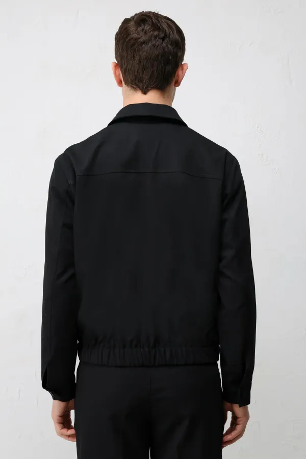 Antioch Siyah Bel Lastikli Erkek Mont