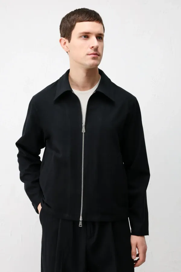 Antioch Black Textured Men's Jacket