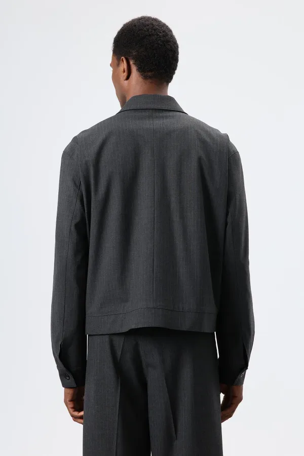 Antioch Füme Çizgili Mevsimlik Erkek Mont