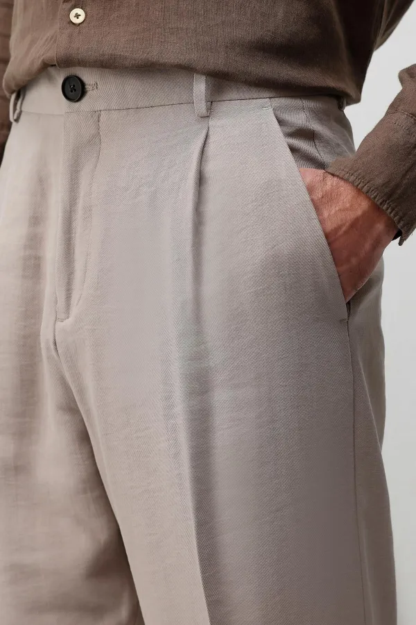 Pantalon homme Antioch en tissu modal beige