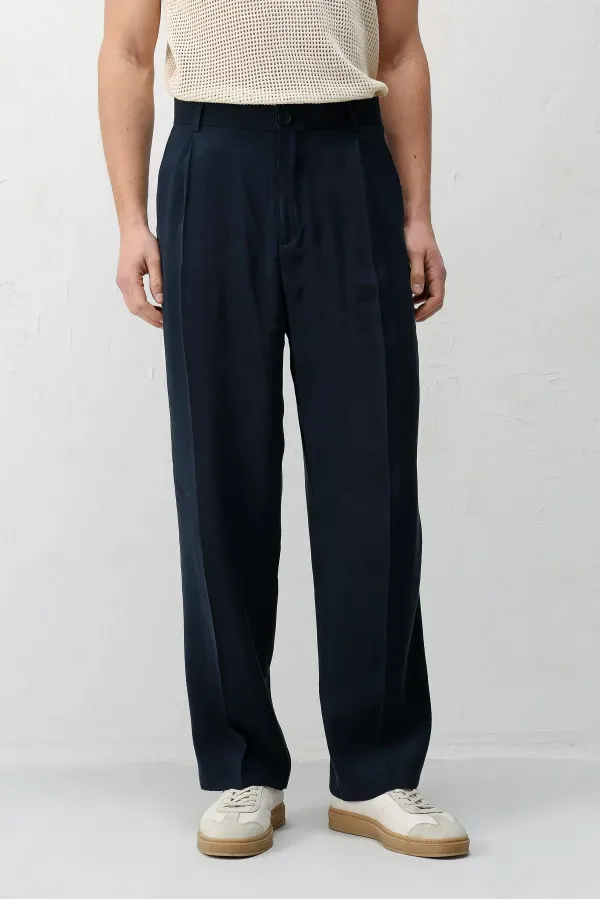 Pantalon homme Antioch en modal bleu marine