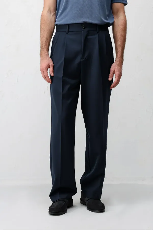 Antioch Navy Relaxed Fit Men's Trousers