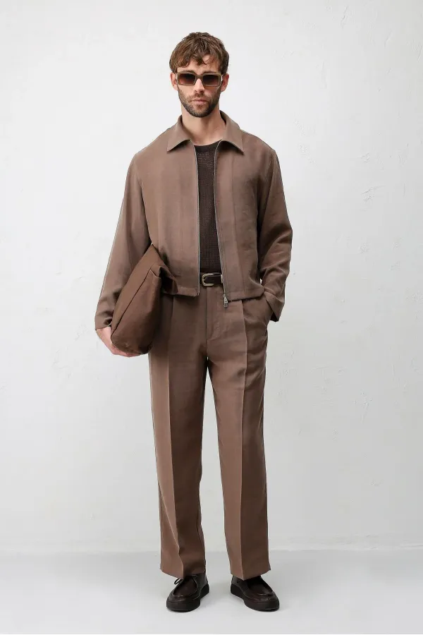 Antioch Kahve Lyocell Karışımlı Erkek Pantolon