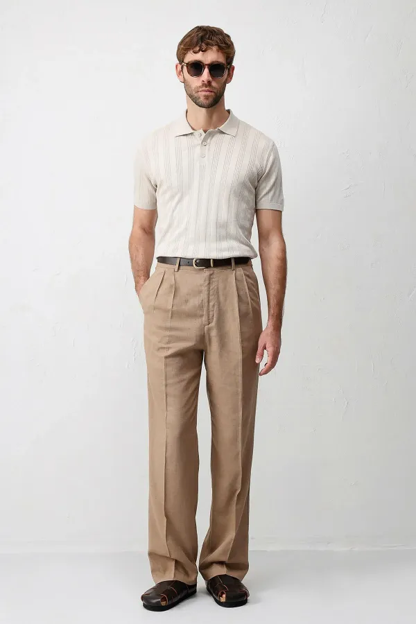 Polo homme en maille texturée Antioch Stone