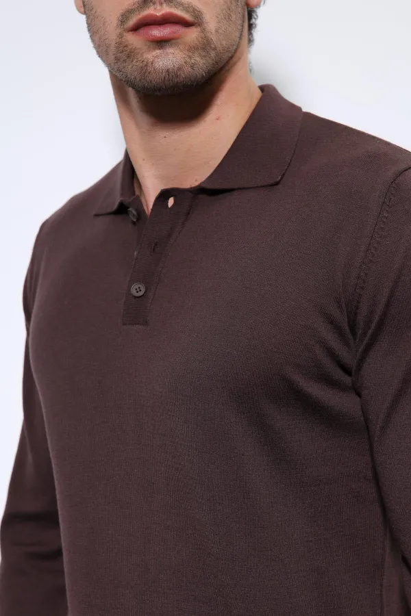 Pull à col polo pour homme Antioch Coffee
