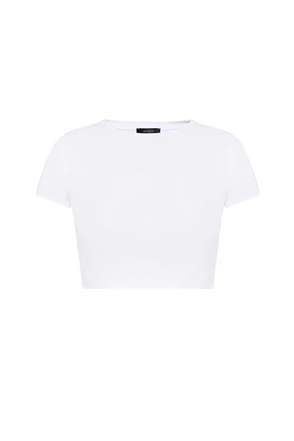 Antioch Beyaz Crop Kadın T-Shirt