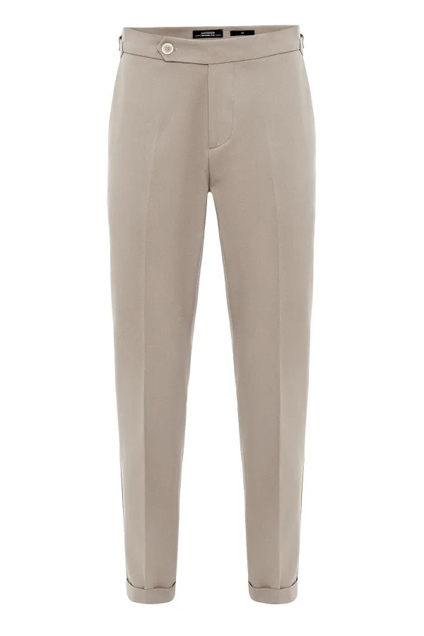 Antioch Açık Bej Yüksek Bel Regular Fit Erkek Pantolon