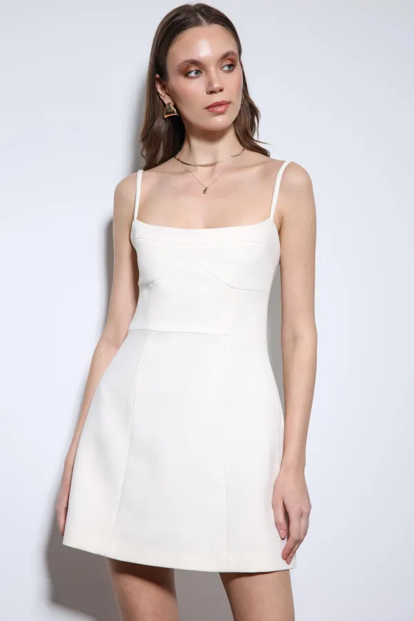 Robe à bretelles blanc cassé Antioch