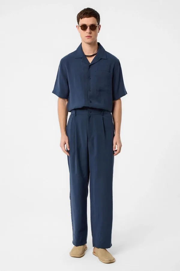 Antioch Lacivert Modal Kumaş Erkek Gömlek