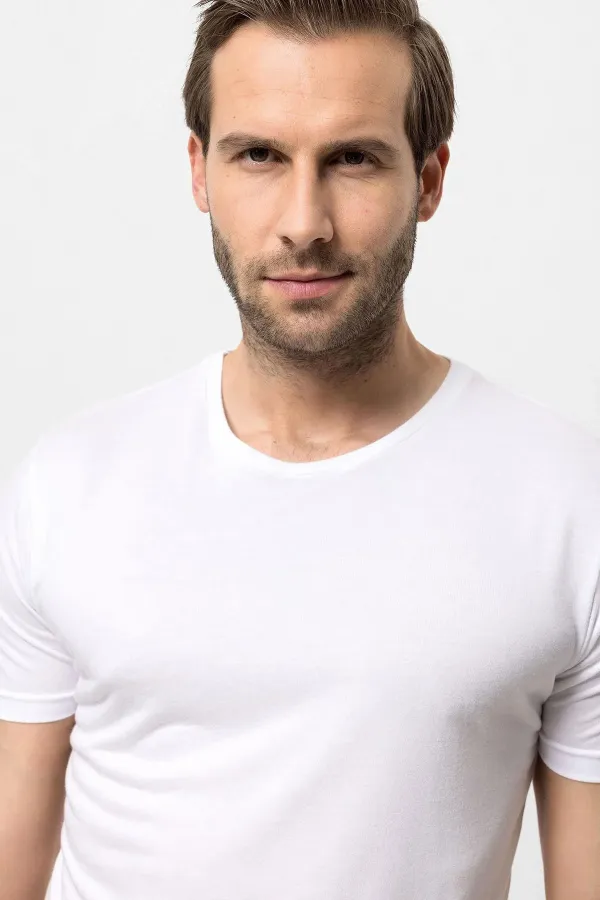 Antioch Off-White Crew Neck Slim Fit Men's T-Shirt