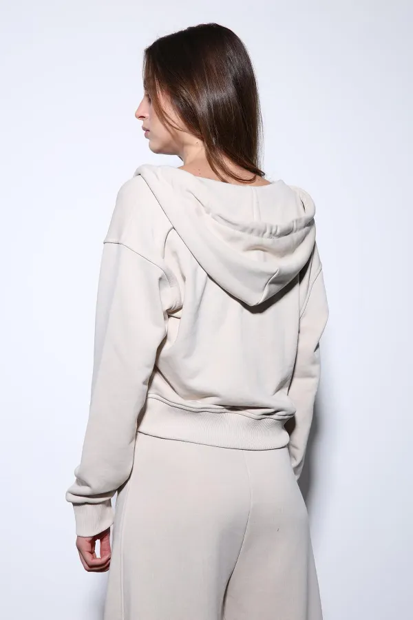 Sweat-shirt à capuche beige Antioch pour femme