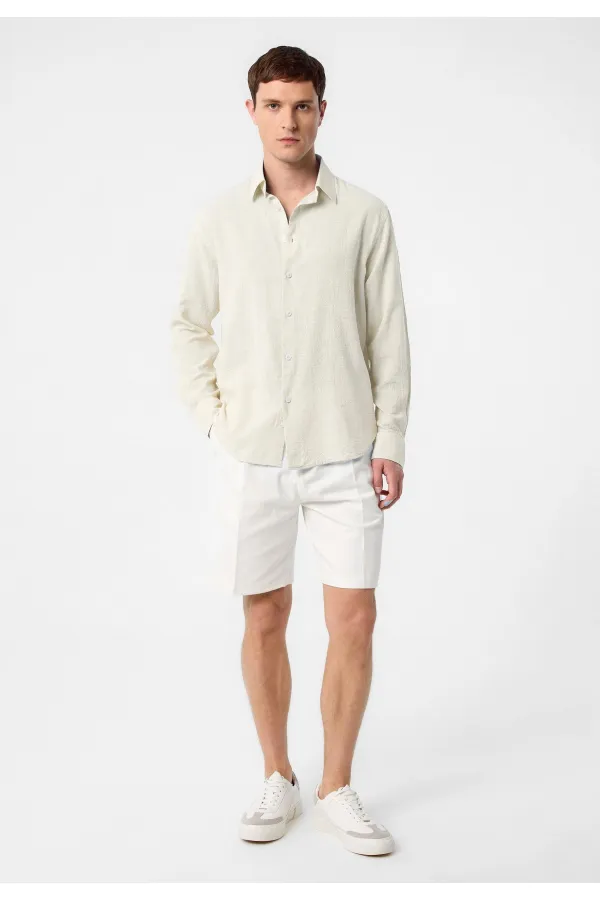 Antioch Stone Relax Fit Textured Men's Shirt