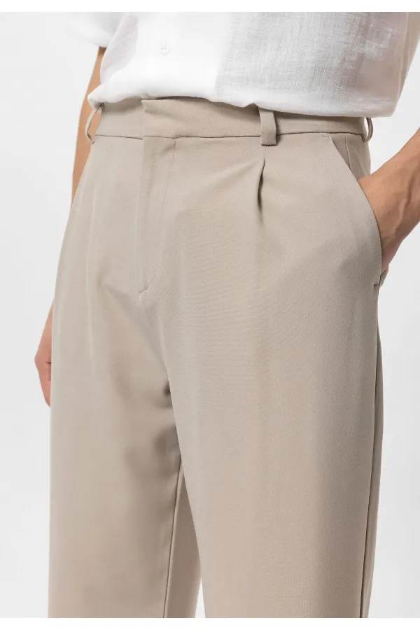 Pantalon ample taille haute pour homme Antioch Stone