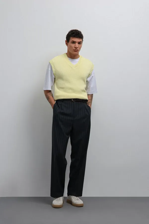 Gilet en maille jaune Antioch pour homme