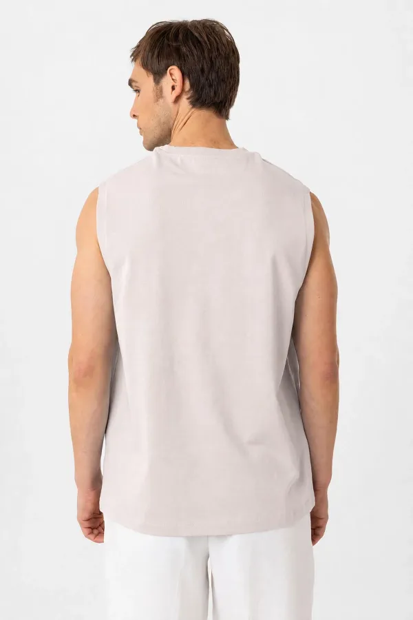 Antioch Taş Relaxed Fit Erkek Kolsuz T-Shirt Antioch Taş Relaxed Fit Erkek Kolsuz T-Shirt