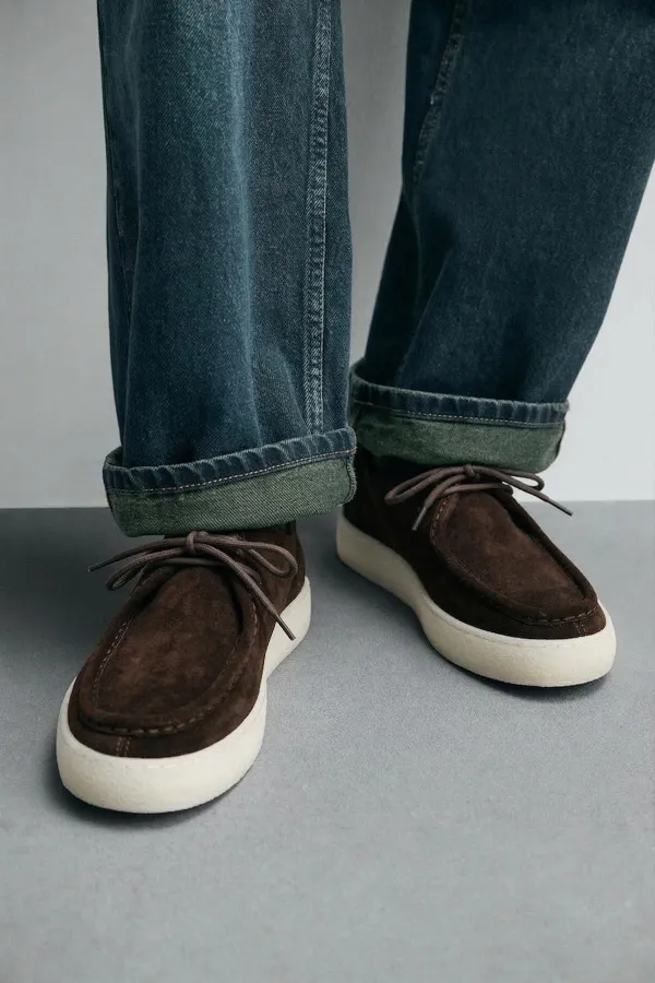 Antioch Kahve Yumuşak Dikişli Burun Deri Ayakkabı