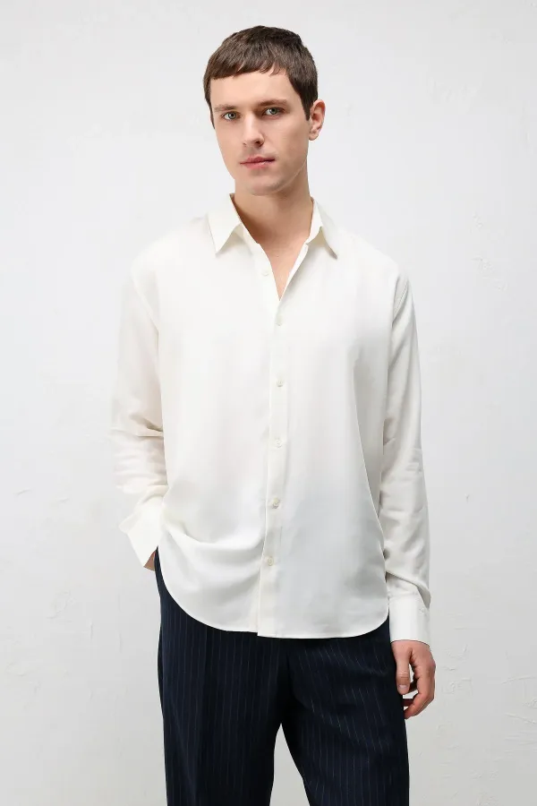 Antioch Ekru Teknik Regular Fit Erkek Gömlek