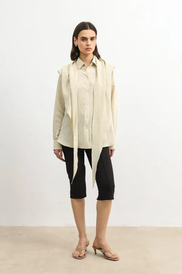 Antioch Bej Mendil Detaylı Kadın Gömlek