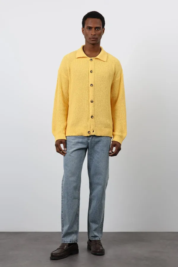 Gilet tricoté jaune Antioch pour homme