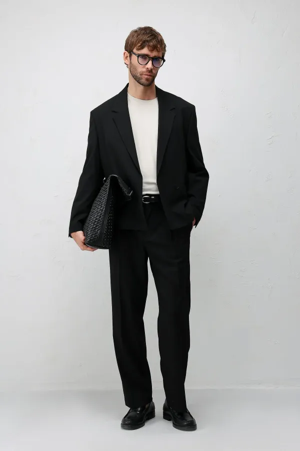 Veste blazer Antioch noire coupe décontractée pour homme