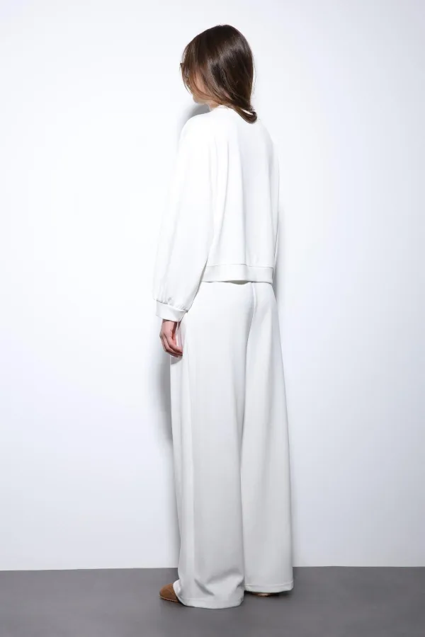 Antioch Ekru Geniş Paça Relaxed Kadın Takım