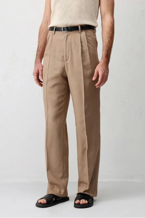 Antioch Vizon Keten Karışımlı Erkek Baggy Pantolon