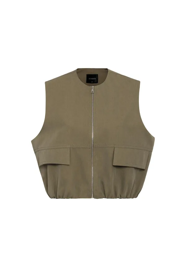 Antioch Haki Oversize Kadın Yelek