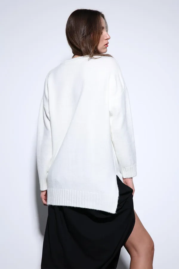 Pull Antioch Off-White pour femme avec détail fendu