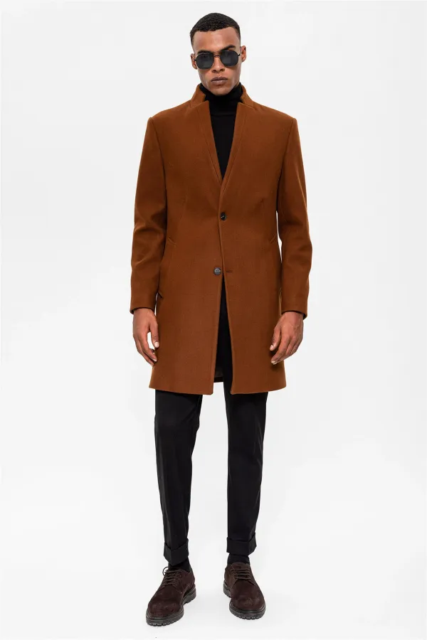 Antioch Tan Magnificent Collar Men's Coat