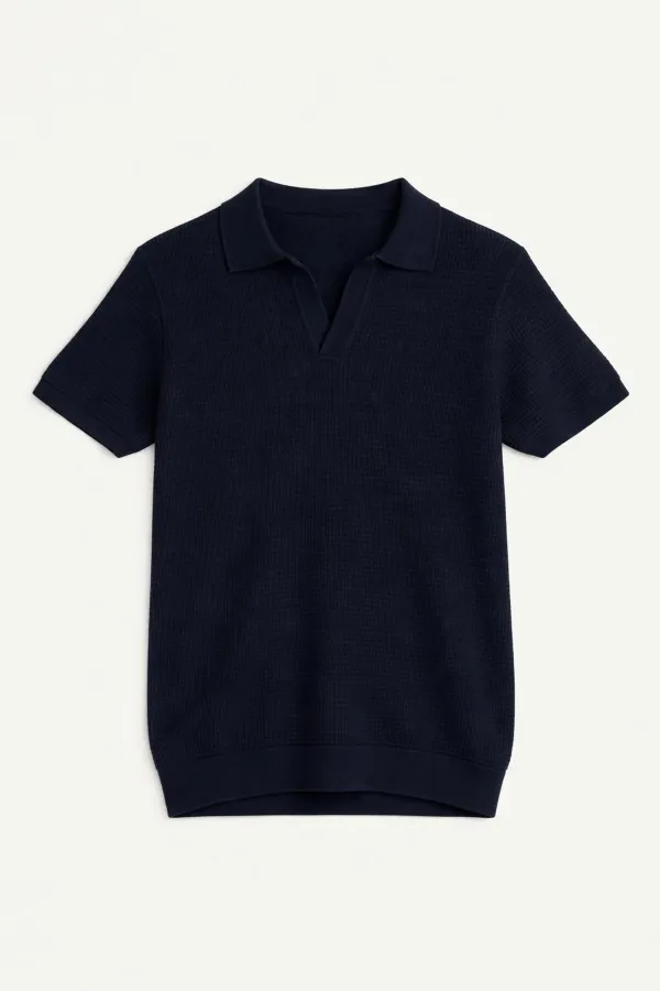 Antioch Lacivert Dokulu Polo Yaka Erkek T-Shirt