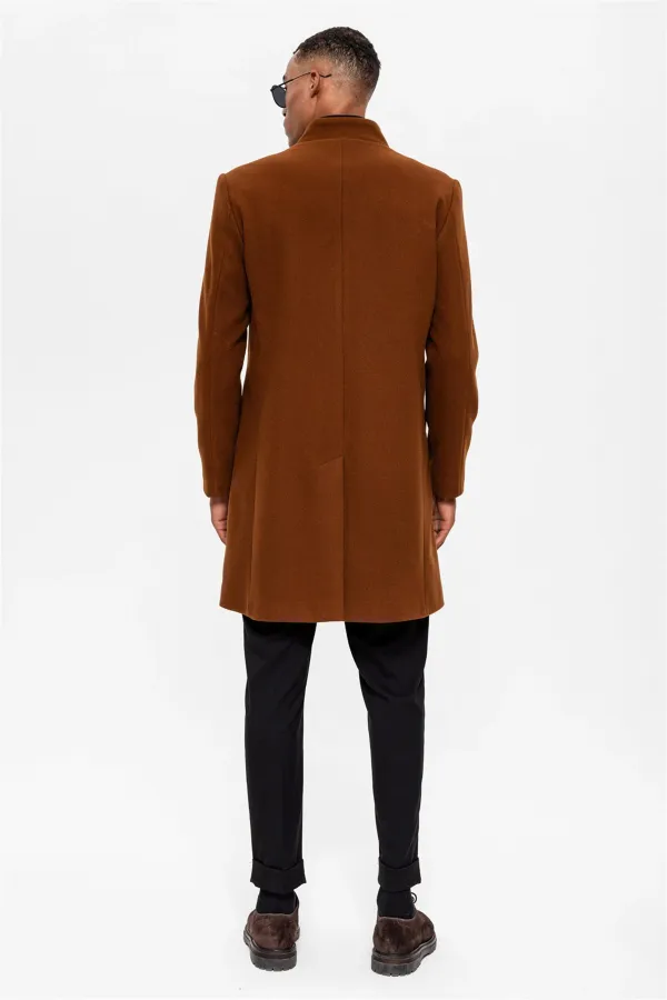Antioch Tan Magnificent Collar Men's Coat