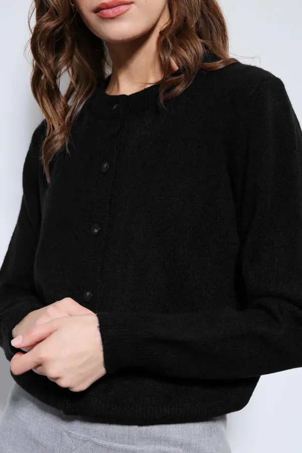 Gilet Antioch noir à texture douce