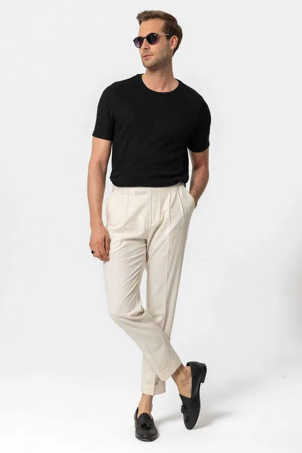 Antioch Black Basic Crew Neck Men's T-Shirt