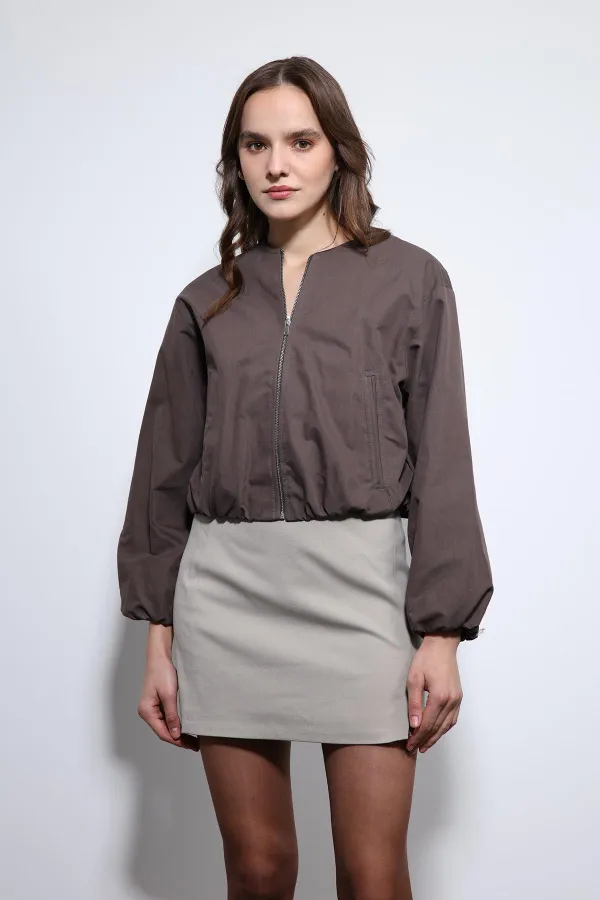 Veste bomber Antioch Bitter Coffee Crop pour femme