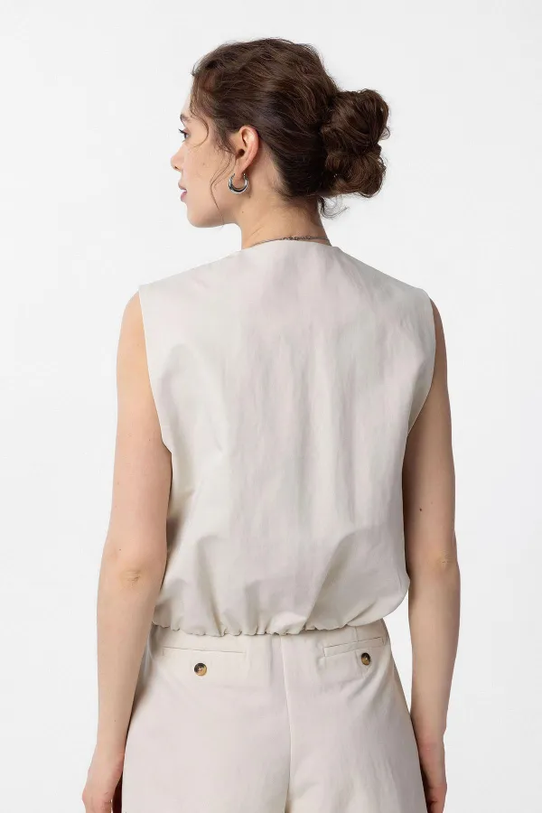 Antioch Taş Oversize Kadın Yelek