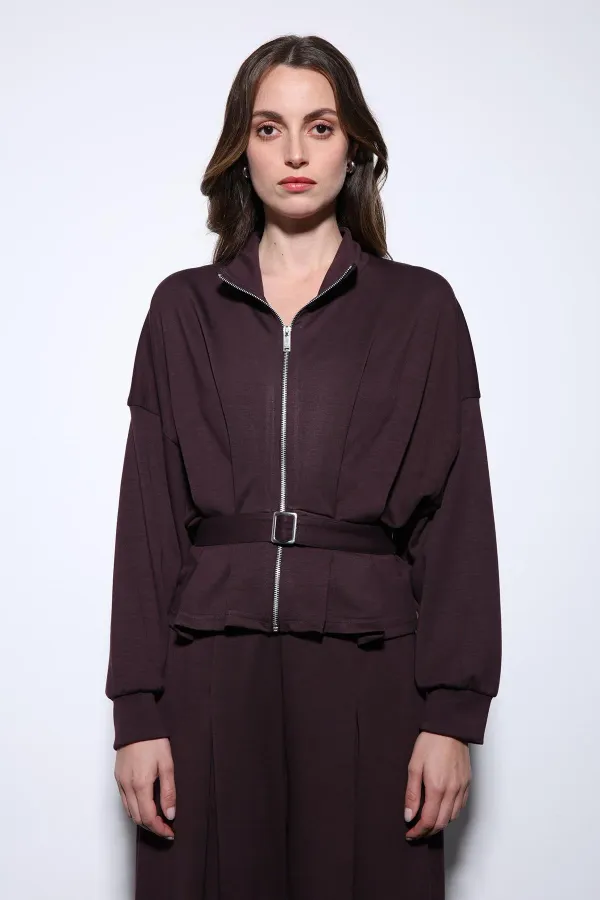 Ensemble pantalon large à ceinture Antioch Plum