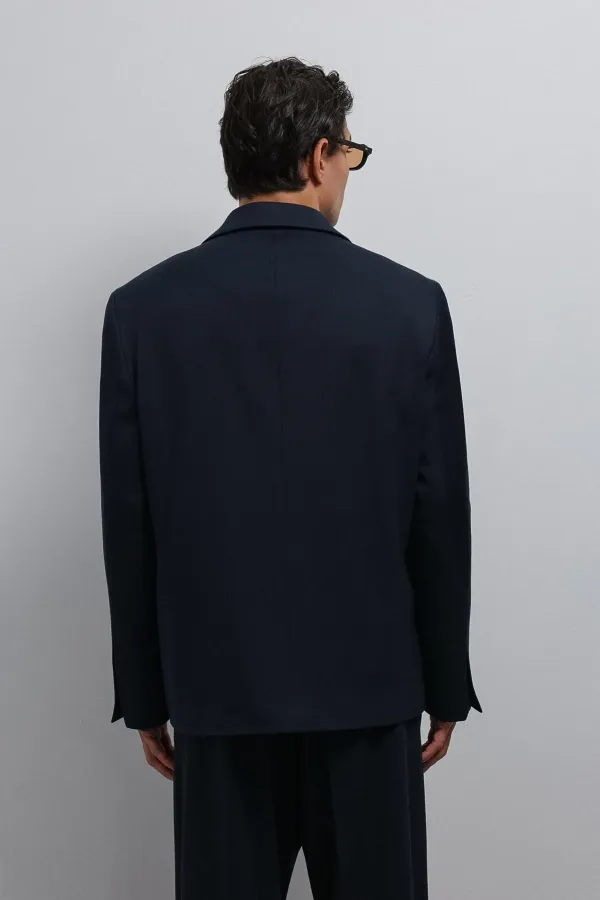 Veste blazer homme Antioch Navy Relax Fit à double boutonnage