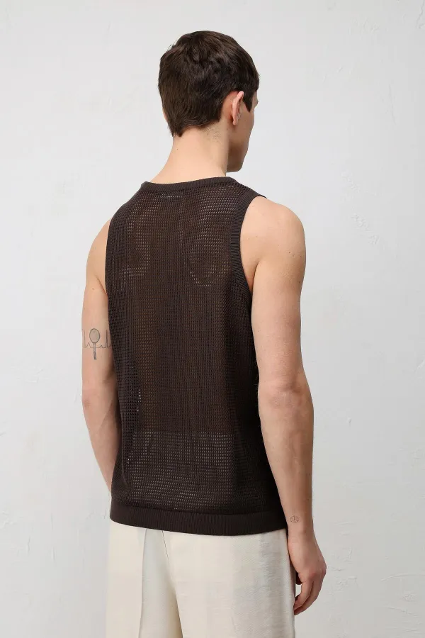 Débardeur homme en maille Antioch Coffee