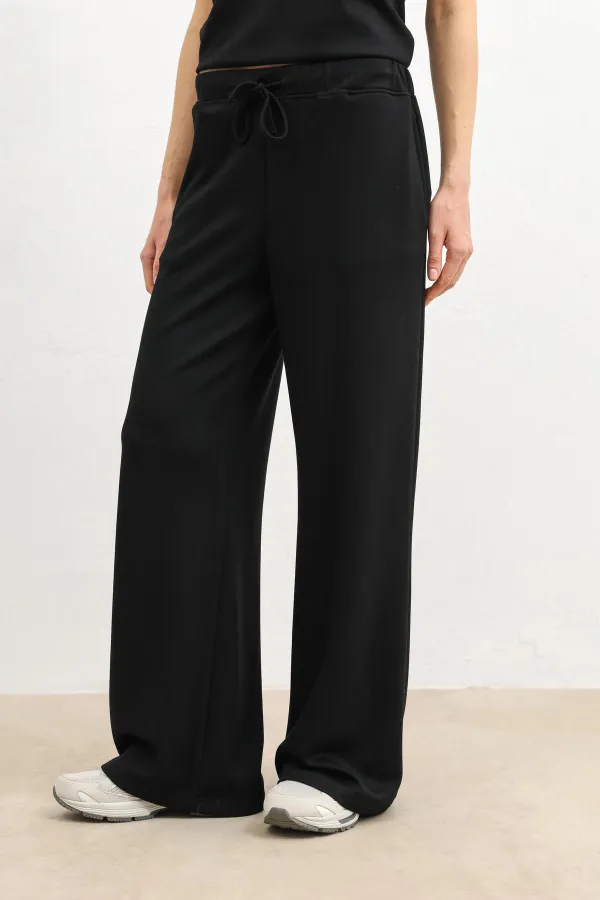 Antioch Siyah Dökümlü Kadın Eşofman Takım