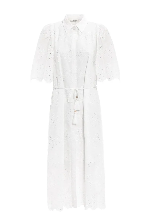 Antioch White Women's Lace Embroidered Dress