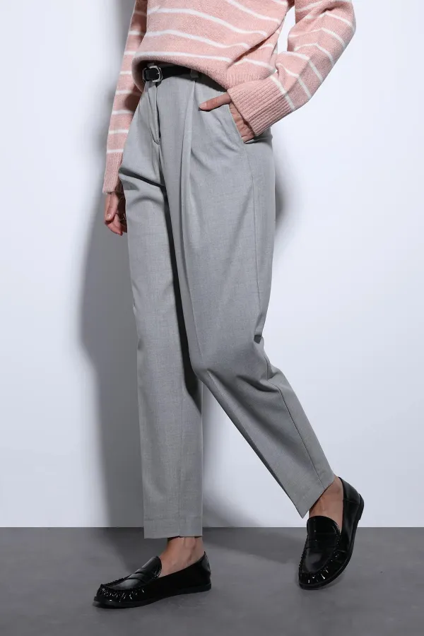 Antioch Açık Gri Pensli Kadın Pantolon