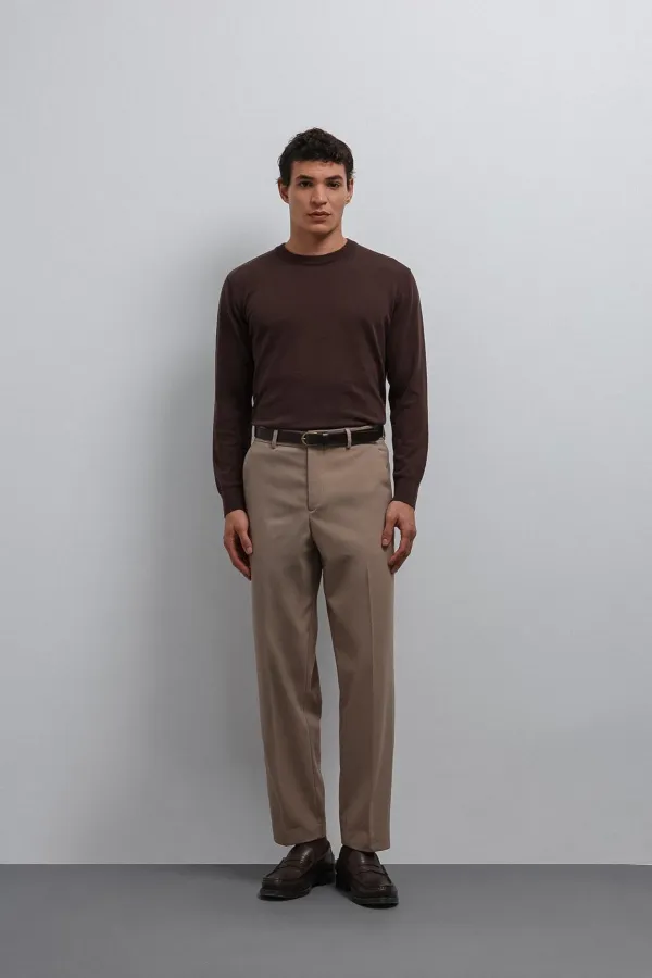 Pantalon Antioch beige à coupe fuselée pour homme