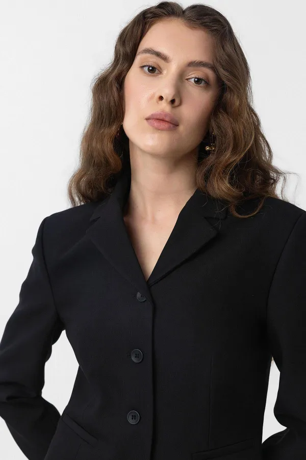 Antioch Black Crop Women's Blazer Jacket