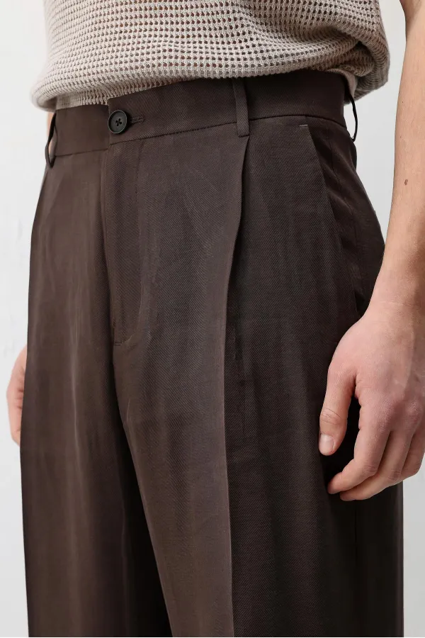 Pantalon pour homme en tissu modal couleur café Antioch